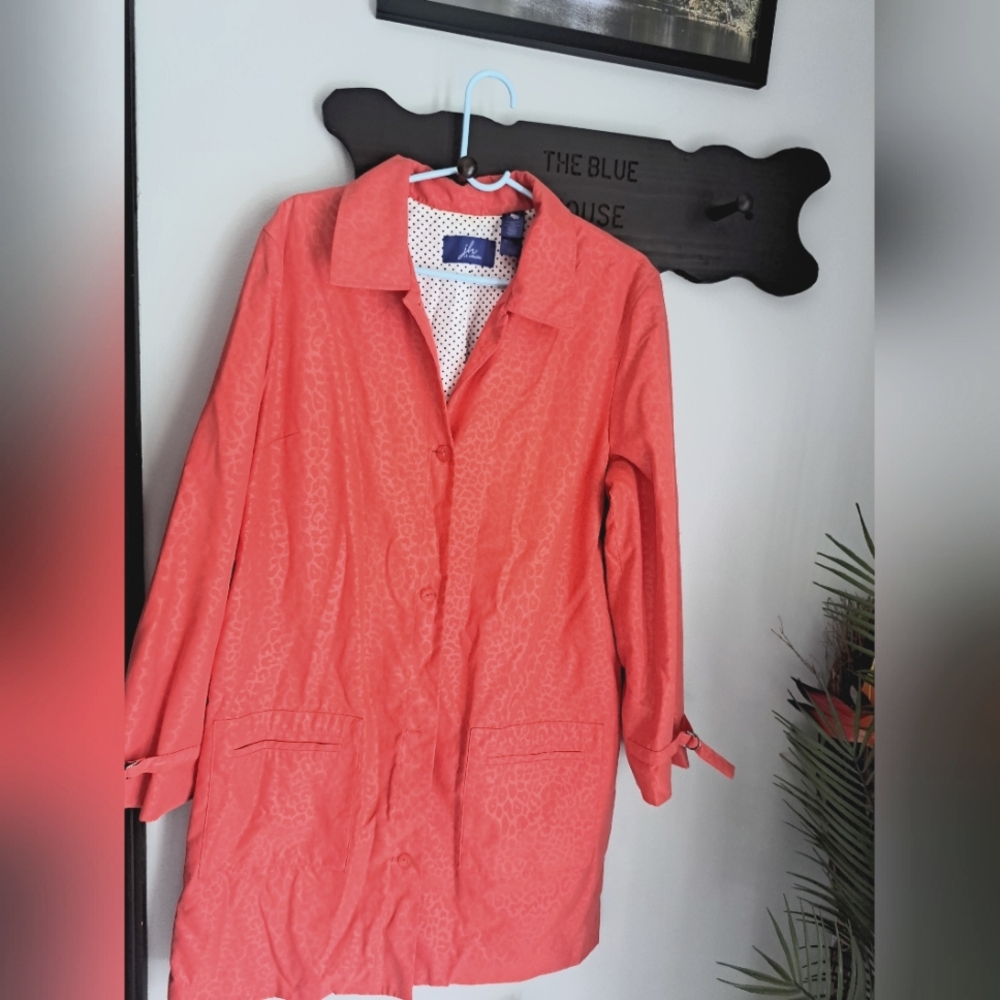 JH Collectibles Coral Leopard Print Regular Size Coats